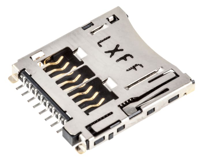 Molex, 503182 8 Way Right Angle Micro SD Memory Card Connector With Solder Termination