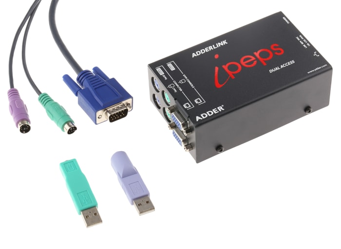 Adder Port PS/2 VGA KVM Switch, 1600 x 1200 Maximum Resolution