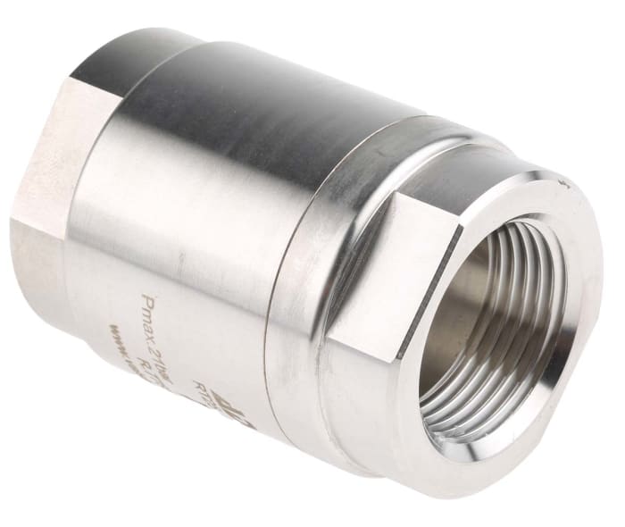 RS PRO Stainless Steel Single Non Return Valve, BSP 1in, 25 bar