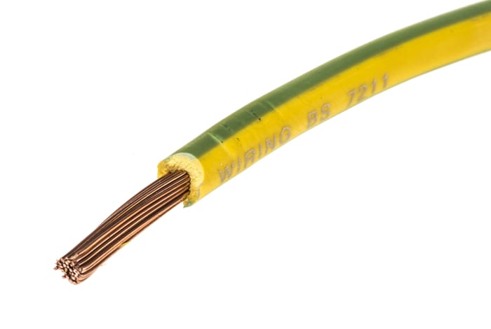 Lapp ÖLFLEX® H07Z-K 90° Series Green/Yellow 2.5 mm² Hook Up Wire, 13 AWG, 100m, 4726002