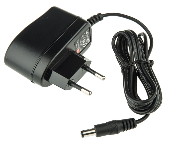 MEAN WELL 5W Plug-In AC/DC Adapter 5V dc Output, 1A Output
