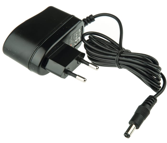 MEAN WELL 6W Plug-In AC/DC Adapter 12V dc Output, 500mA Output