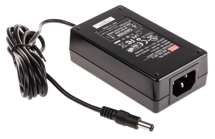 MEAN WELL Power Brick AC/DC Adapter 12V dc Output, 1.25A Output