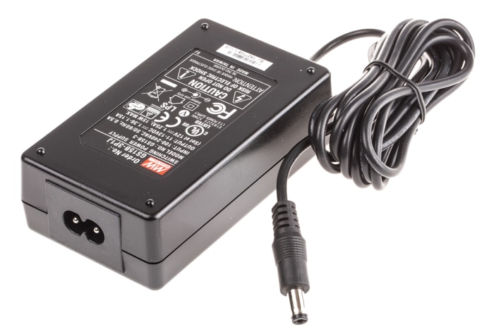 MEAN WELL Power Brick AC/DC Adapter 12V dc Output, 1.25A Output