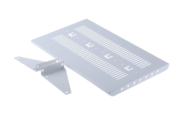 nVent SCHROFF Grey Cantilever Shelf, 2U, 15kg Load, 430mm x 250mm
