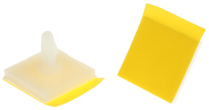 Držák desek plošných spojů LCBSB-3-01A2-RT výška 4.8mm Nylon pro 4mm otvor v PCB, základna 17.8 x 17.8mm