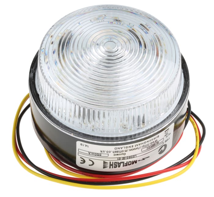 Moflash LED80 Series Amber Multiple Effect Beacon, 10 → 100 V, Surface Mount, LED Bulb, IP67