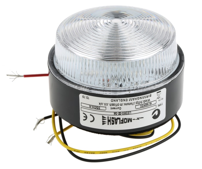 Balise clignotante à LED  verte Moflash série LED80, 10 → 100 V.