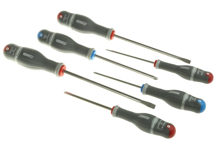 Facom Pozidriv, Slotted Screwdriver Set, 6-Piece