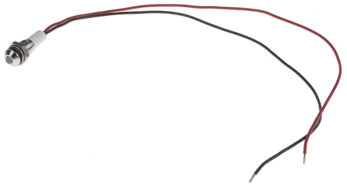 Voyant LED lumineux  Vert ; rouge RS PRO, dia. 6mm, 24V c.c., taille de la lampe 3 mm, IP67