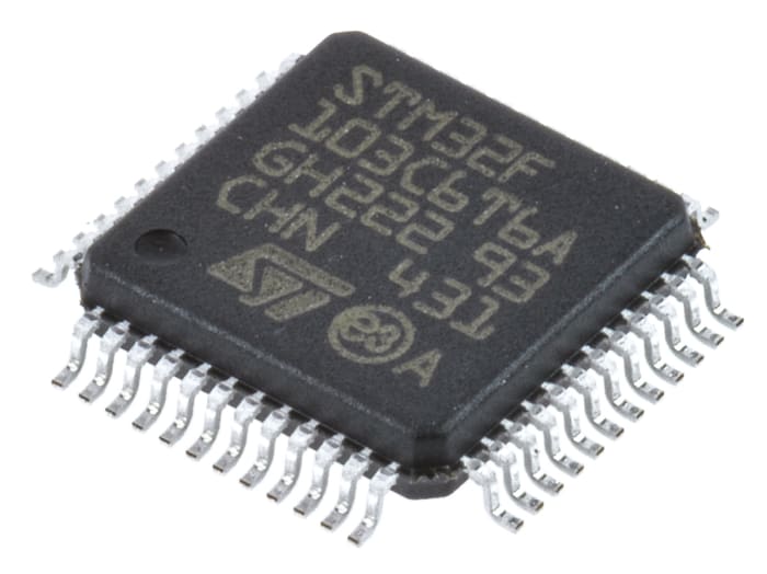 STMicroelectronics, 32bit ARM Cortex M3, STM32F1 Microcontroller, 72MHz, 32 kB Flash, 48-Pin LQFP
