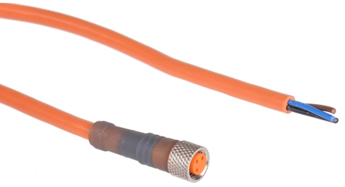 Female connector M8,3w,pvc, 5m