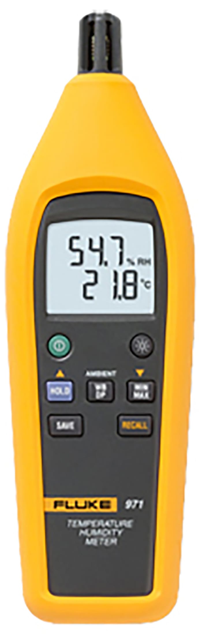 Fluke 971 Handheld Hygrometer, ±2.5 %RH Accuracy, +60°C Max, 95%RH Max