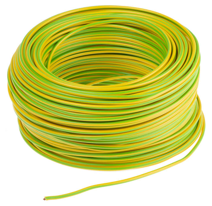 Lapp Green/Yellow 1.5 mm² Hook Up Wire, 16 AWG, 100m, PVC Insulation