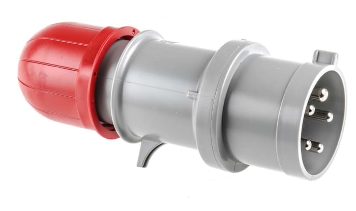 RS PRO Endüstriyel Fiş / Priz, Fiş, 3P+N+E, 415 V, 32A, Kablo Ucuna Monte, Kırmızı, IP44