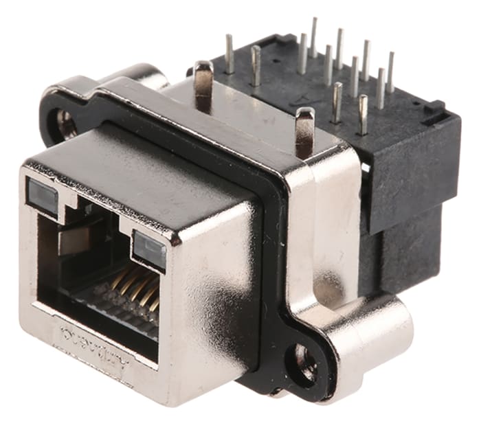 Amphenol Communications Solutions MRJ Series Female RJ45 Connector, Through Hole Right Angle 1 Port 8 -Way