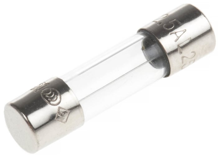 Littelfuse 2.5A T Glass Cartridge Fuse, 5 x 20mm