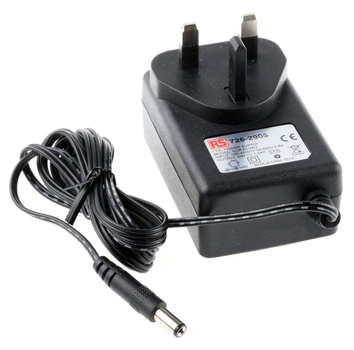 Alimentation enfichable 24V c.c., 1.04A, 25W, Type G - britannique, 3 broches