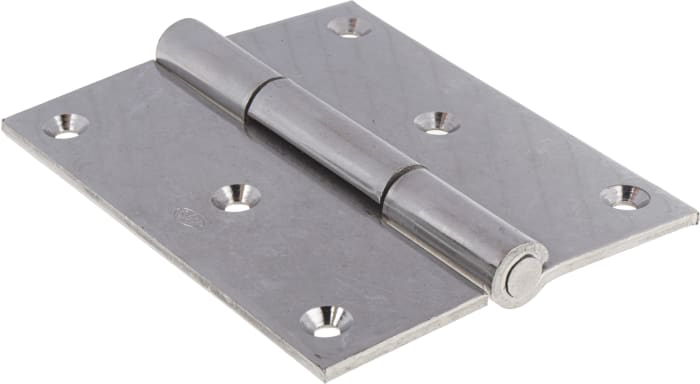 Charnière universelle en inox, 100mm x 80mm x 3mm