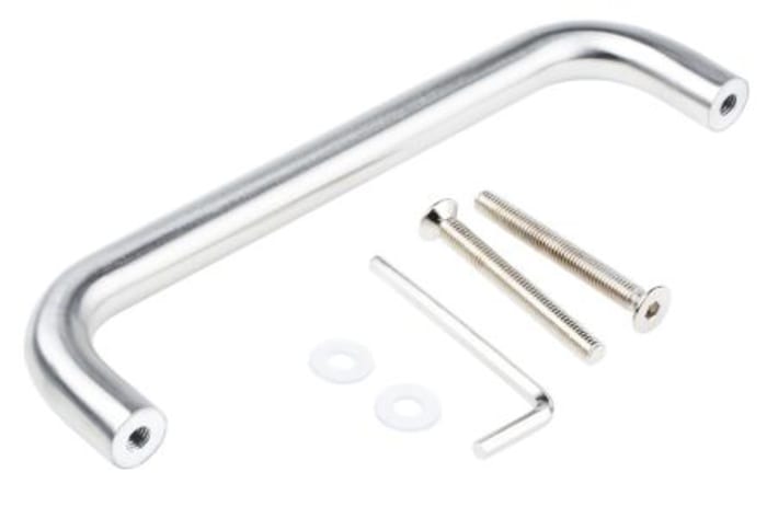 RS PRO Silver Stainless Steel Handle, 225mm Length
