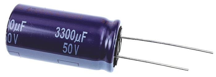 Panasonic 3300μF Aluminium Electrolytic Capacitor 50V dc, Radial, Through Hole - ECA1HM332