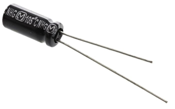 Panasonic 100μF Aluminium Electrolytic Capacitor 16V dc, Radial, Through Hole - ECA1CHG101