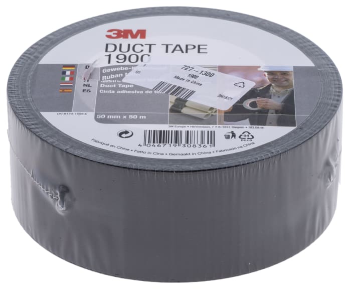 1900 3M  3M VALUE DUCT 1900 Scotch 1900 Duct Tape, 50m x 50mm