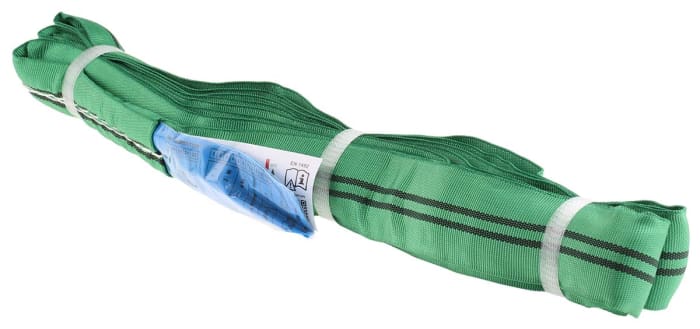 RS PRO 2m Green Lifting Sling Round, 2t