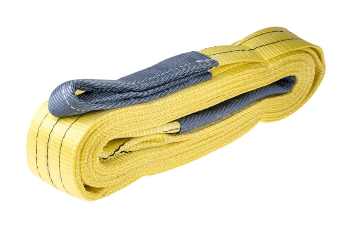 RS PRO 5m Yellow Lifting Sling Webbing, 3t