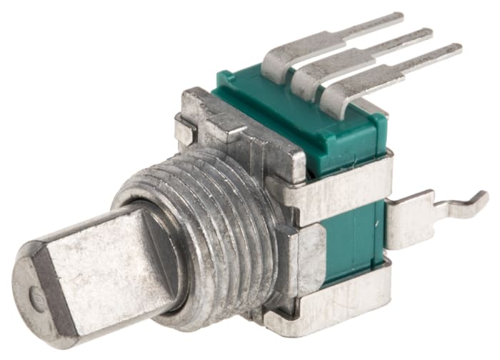 Alps Alpine RK09L 10kΩ Rotary Potentiometer 1-Gang, Panel Mount (Through Hole), RK09L1140A66