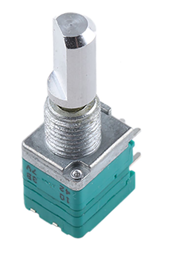 Alps Alpine RK097 10kΩ Rotary Potentiometer 1-Gang Through Hole, RK0971114Z07