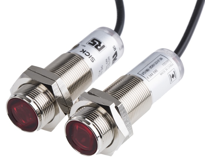 RS PRO Through Beam Photoelectric Sensor, Barrel Sensor, 28 m Detection Range