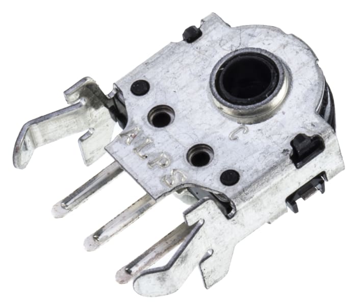 Alps Alpine 12 Pulse Incremental Mechanical Rotary Encoder with a 3.6 mm Hollow Shaft (Not Indexed), Through Hole