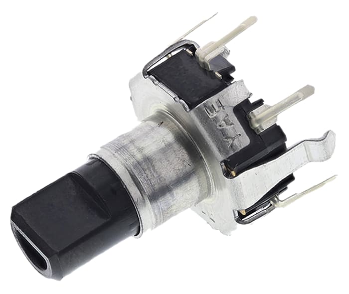 Alps Alpine 15 Pulse Incremental Mechanical Rotary Encoder with a 5.975 mm Flat Shaft (Not Indexed), Through Hole