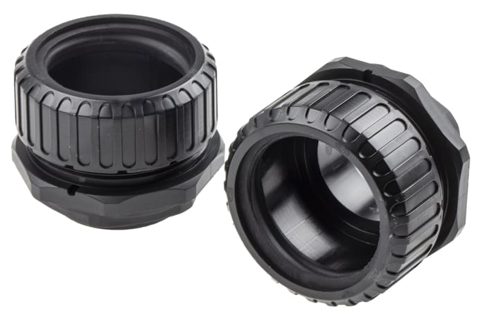 Adaptaflex Straight, Conduit Fitting, 50mm Nominal Size, M50, Nylon 66, Black IP65 rating