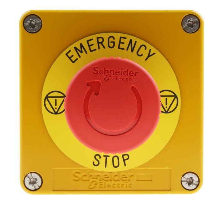 Schneider Electric Harmony XAP Series Twist Release Emergency Stop Push Button, Surface Mount, 2NC, IP65