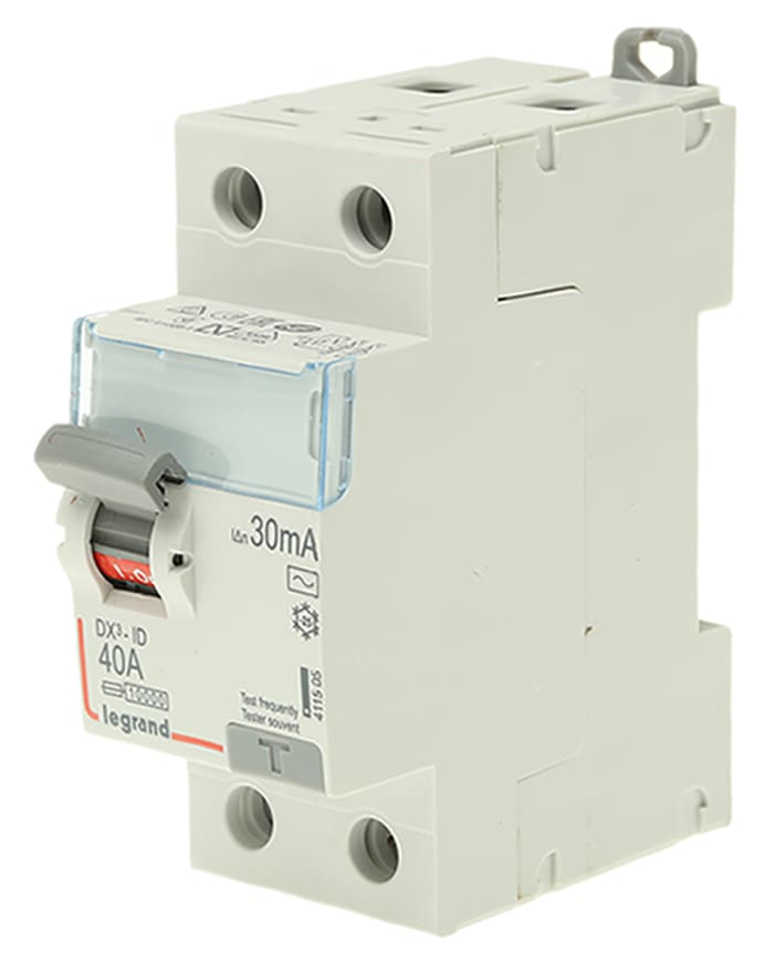 Legrand DX3 RCD, 40A, 1+N Pole, 30mA, Type AC