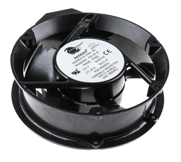 COMAIR ROTRON Patriot Series Axial Fan, 115 V ac, AC Operation, 400m³/h, 31W, 260mA Max, 171.4 x 50mm