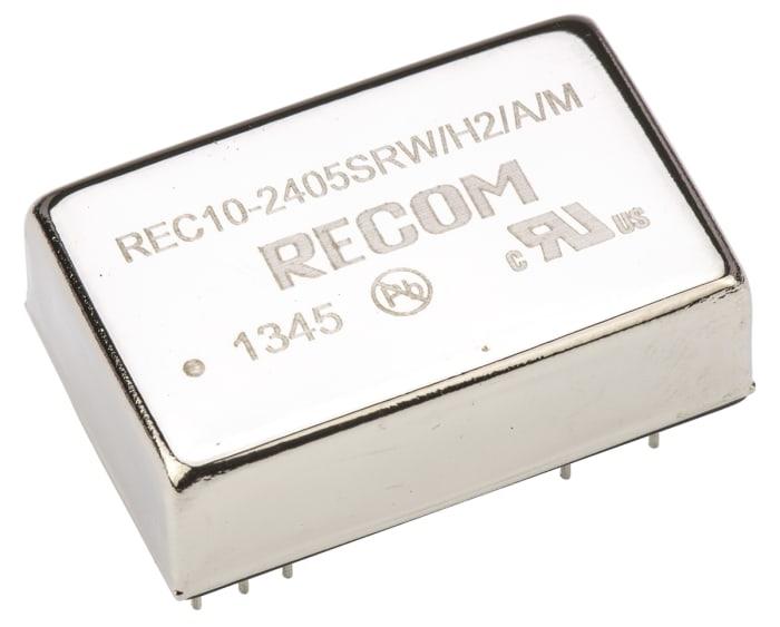 Izolovaný DC/DC měnič 10W, výstup: 5V dc 2A 2000V dc, Vin 18 → 36 V DC