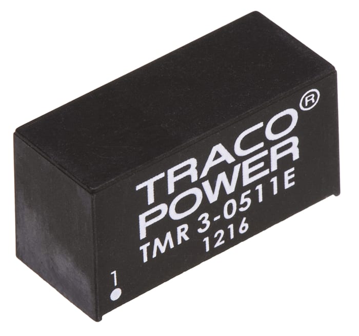 TRACOPOWER TMR 3E DC-DC Converter, 5V dc/ 600mA Output, 4.5 → 9 V dc Input, 3W, Through Hole, +85°C Max Temp