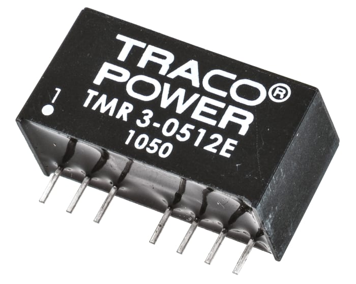 TRACOPOWER TMR 3E DC-DC Converter, 12V dc/ 250mA Output, 4.5 → 9 V dc Input, 3W, Through Hole, +85°C Max Temp