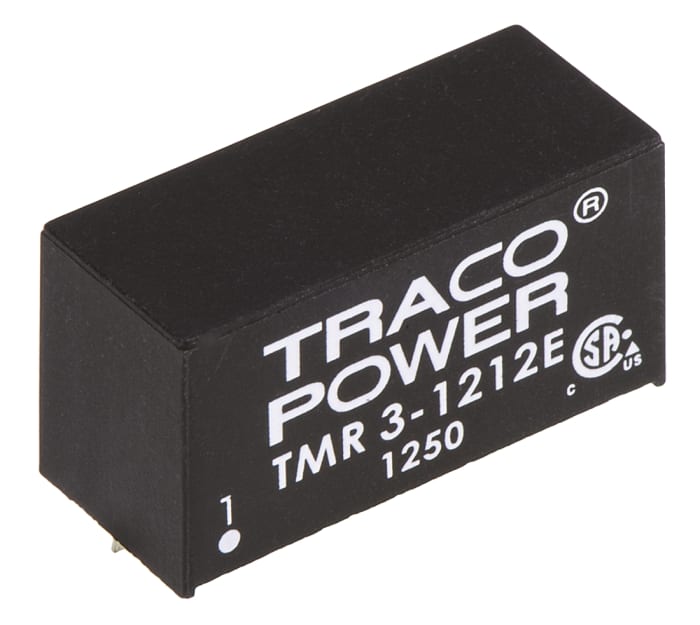TRACOPOWER TMR 3E DC-DC Converter, 12V dc/ 250mA Output, 9 → 18 V dc Input, 3W, Through Hole, +85°C Max Temp