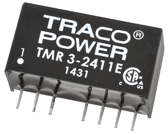 TRACOPOWER TMR 3E DC-DC Converter, 5V dc/ 600mA Output, 18 → 36 V dc Input, 3W, Through Hole, +85°C Max Temp