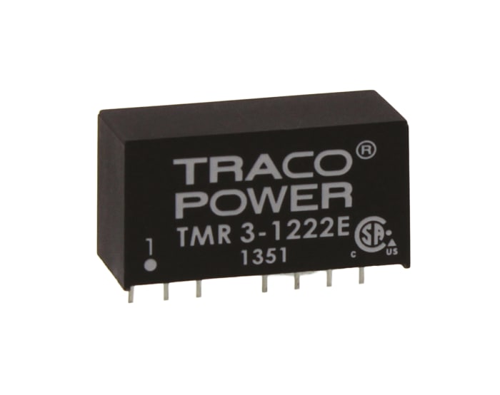 TRACOPOWER TMR 3E DC-DC Converter, ±12V dc/ ±125mA Output, 9 → 18 V dc Input, 3W, Through Hole, +85°C Max Temp