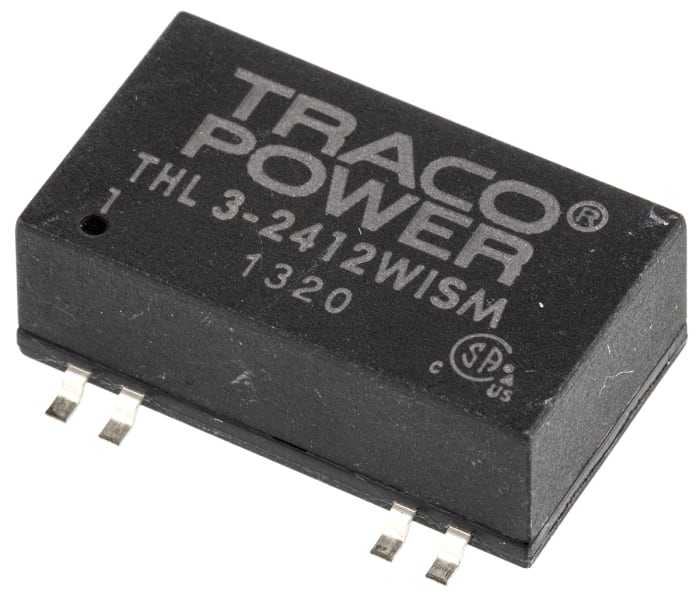TRACOPOWER THL 3WISM DC-DC Converter, 12V dc/ 250mA Output, 9 → 36 V dc Input, 3W, Surface Mount, +85°C Max Temp