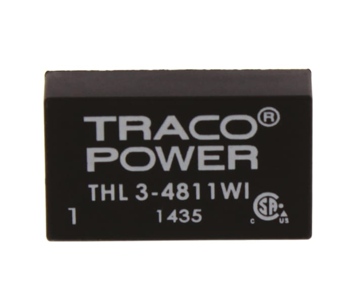 DC-DC převodník 3W, výstup: 5V dc 600mA 1.5kV dc, Vin 18 → 75 V DC