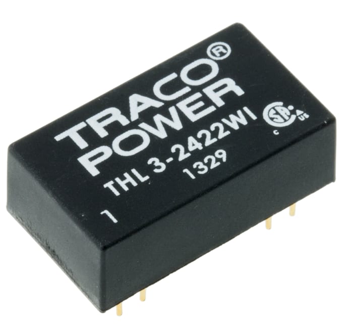 TRACOPOWER THL 3WI DC-DC Converter, ±12V dc/ ±125mA Output, 9 → 36 V dc Input, 3W, Through Hole, +85°C Max Temp