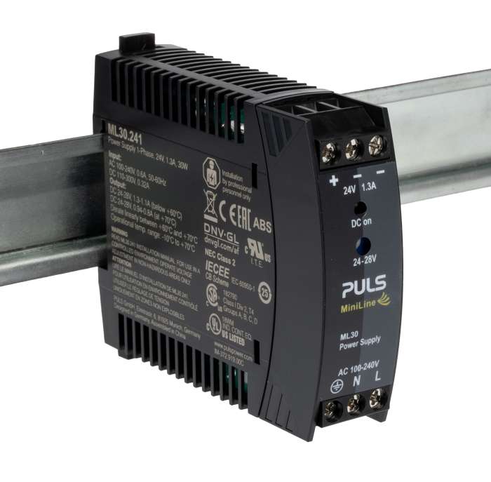 Fuente de alimentación de carril DIN PULS, MiniLine MLY, 1 salida 24V dc 1.3A 30W