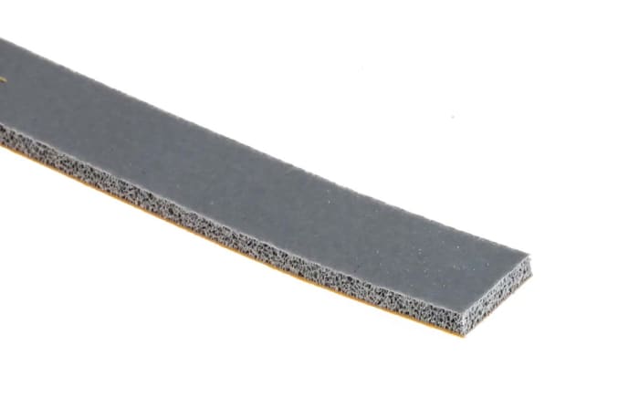 Ruban mousse silicone Simple face RS PRO, Gris, 5.0m x 12.0mm