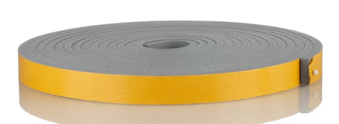RS PRO Grey Foam Tape, 20.0mm x 5.0m, 6.40mm Thick